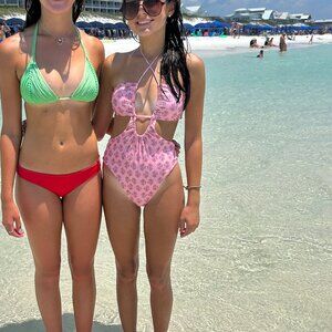 Amazon Pink Floral One-Piece Swimsuit